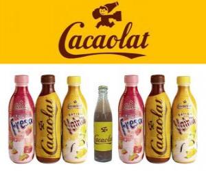 yapboz Cacaolat ama, milkshake ve kakao bir marka olduğunu da vanilya vardır ve çilek sallar.